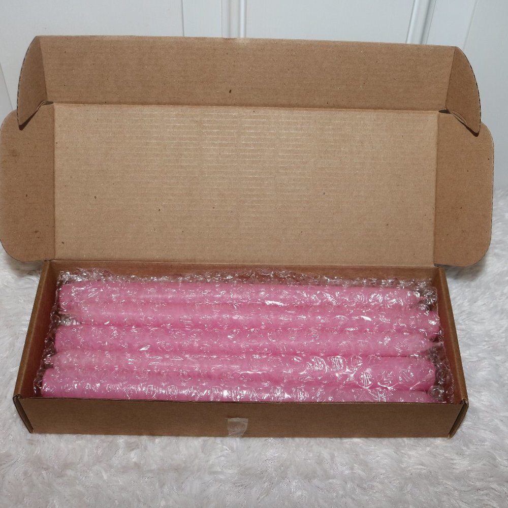 COPY - Melt Candle Company set of 10 pink dinner taper candles